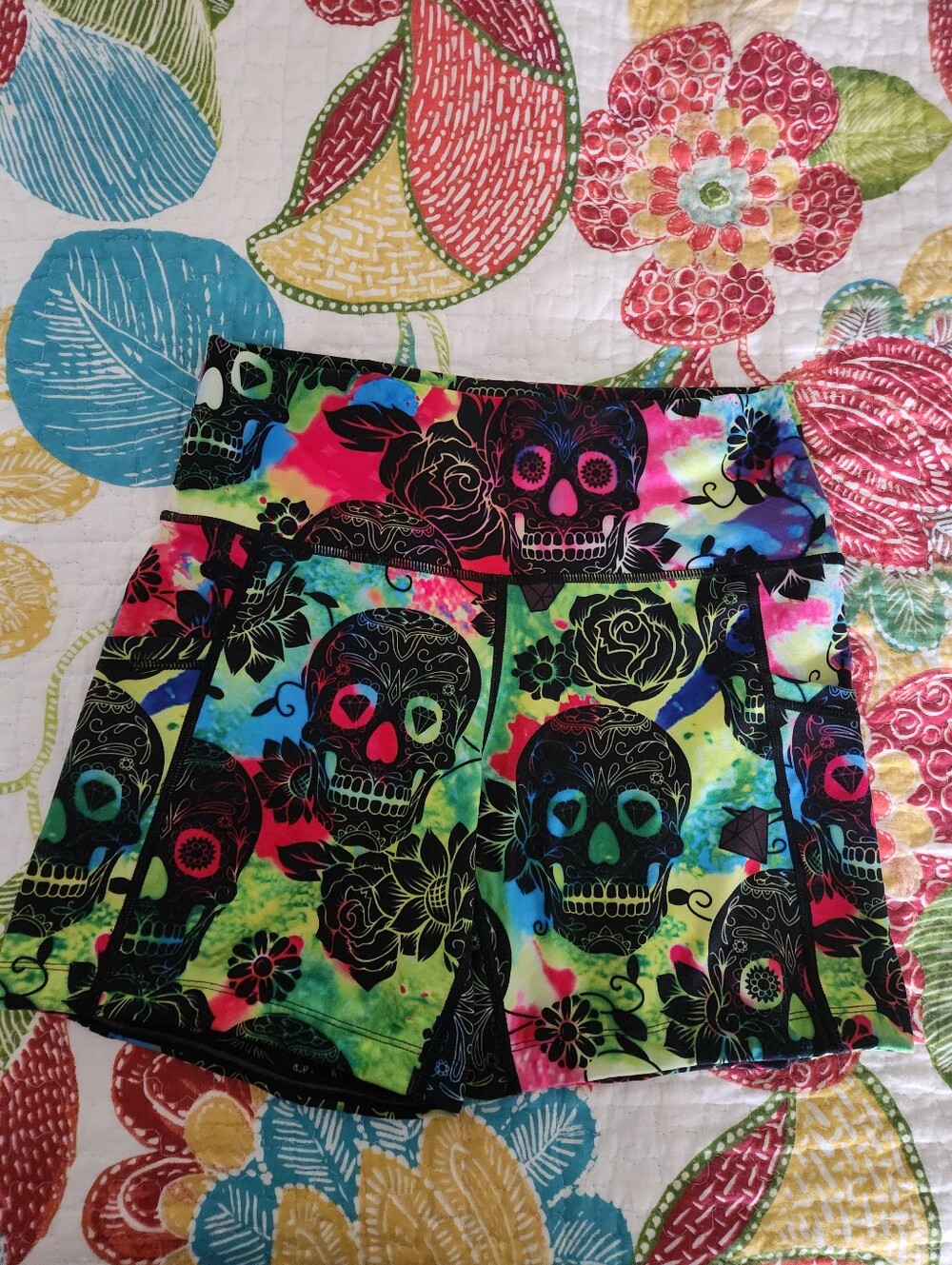 CVG Tie Dye Skull Shorts, Size Small